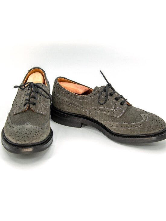 Tricker\'s Bourton Suede Derbies | Winter Smoke Grey | Men\'s 8.5 UK (9.5 US) main image 4